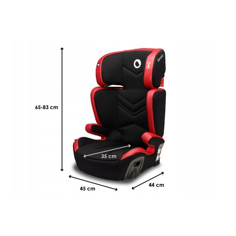 Lionelo - Scaun auto Hugo , Tetiera, Husa, Suport pahar, 15-36 Kg, cu Isofix, Rosu image 2