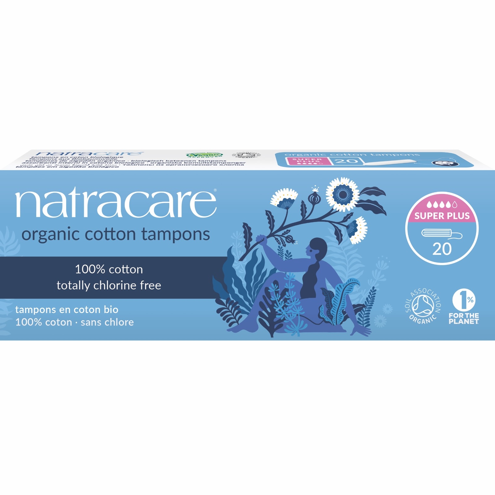 Tampoane super plus, Natracare, 20 buc