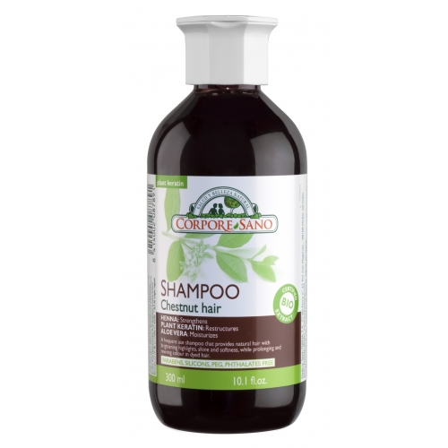 Sampon cu henna pentru par castaniu, Corpore Sano, 300 ml