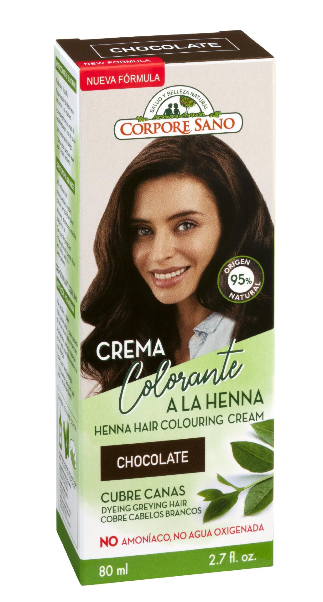 Vopsea henna crema, semipermanenta - Ciocolata, Corpore Sano