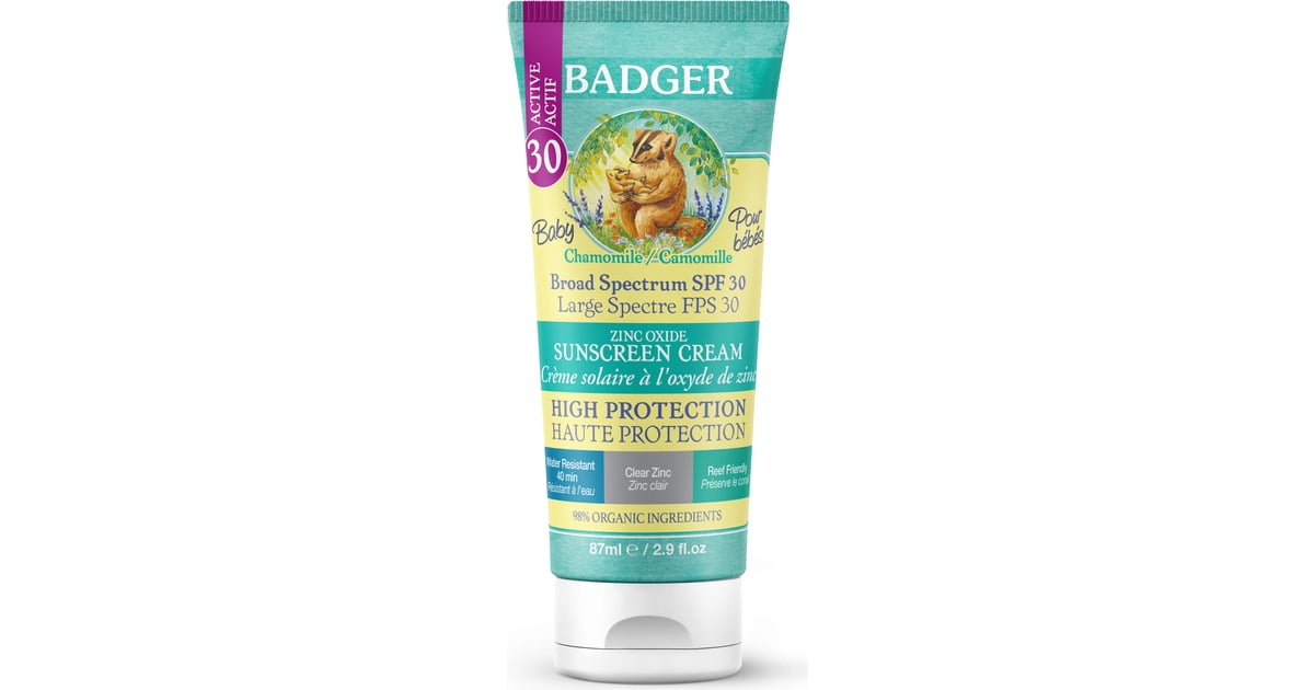 Crema protectie solara SPF 30, cu musetel, pt bebelusi, Badger, 87 ml