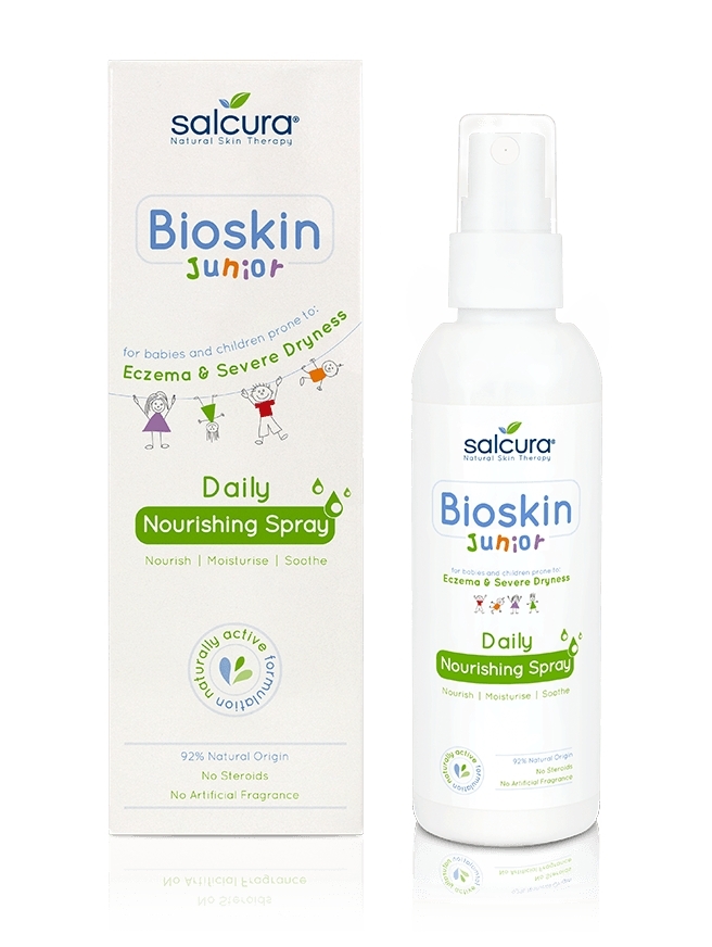 Spray nutritiv Bioskin Junior pt bebelusi si copii, piele foarte uscata cu eczeme, Salcura, 100 ml