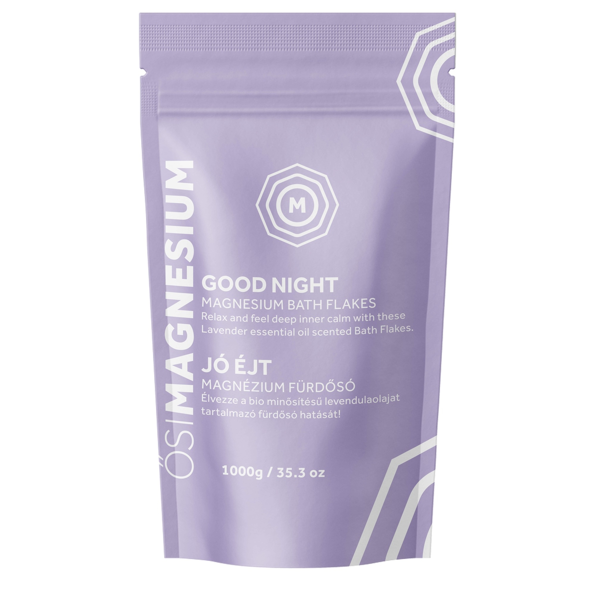 Fulgi de baie Good Night cu magneziu si lavanda, OsiMagnesium, 1000 g