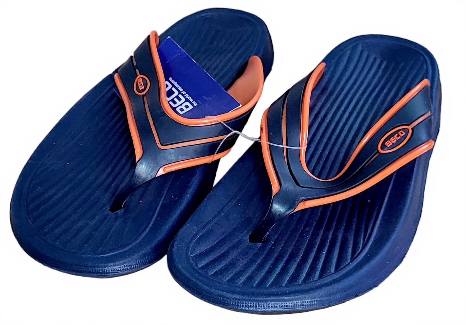 Slapi Beco Design Albastru si Portocaliu nr40