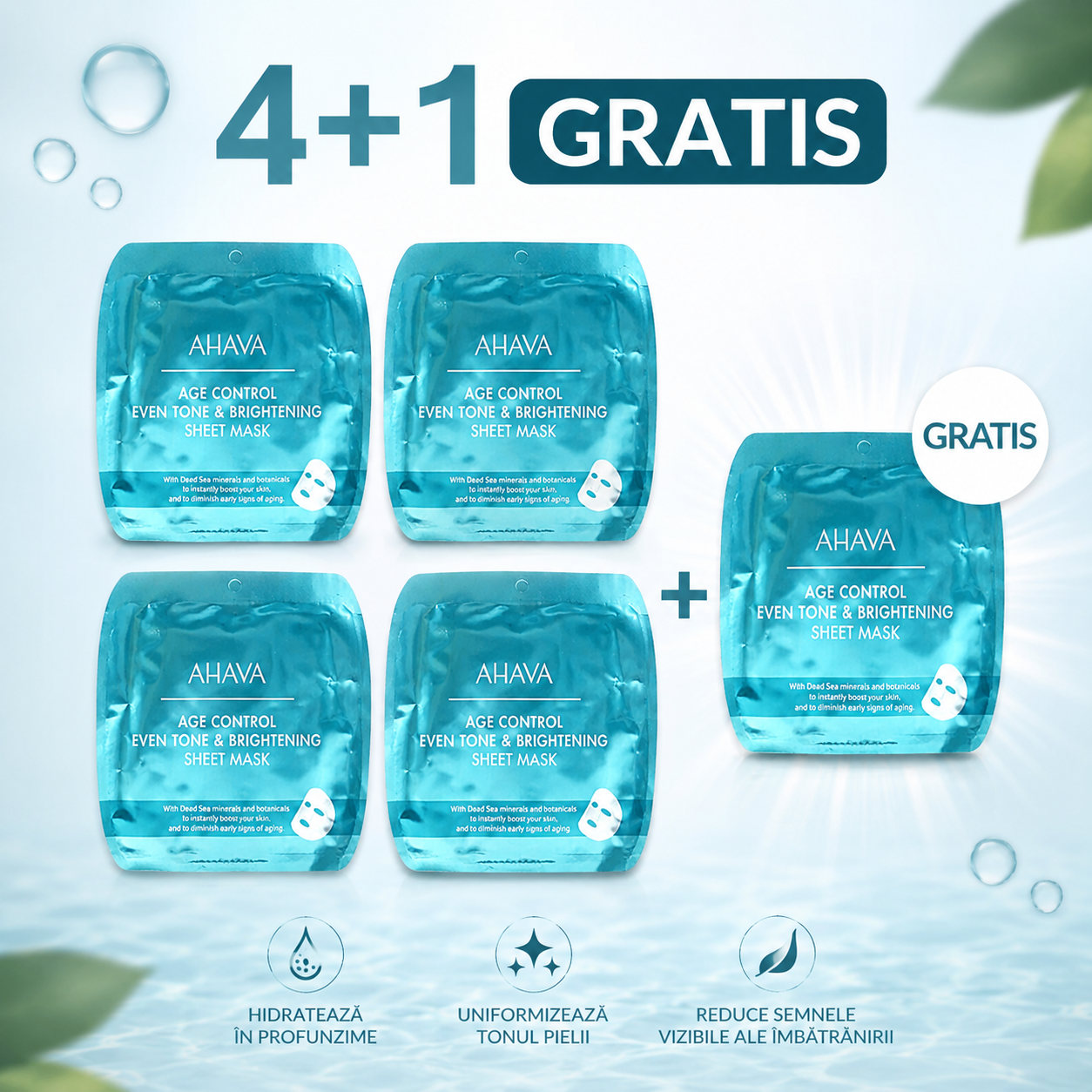 Ahava Age Control Tratament Facial Intensiv 4 plus 1 Gratis